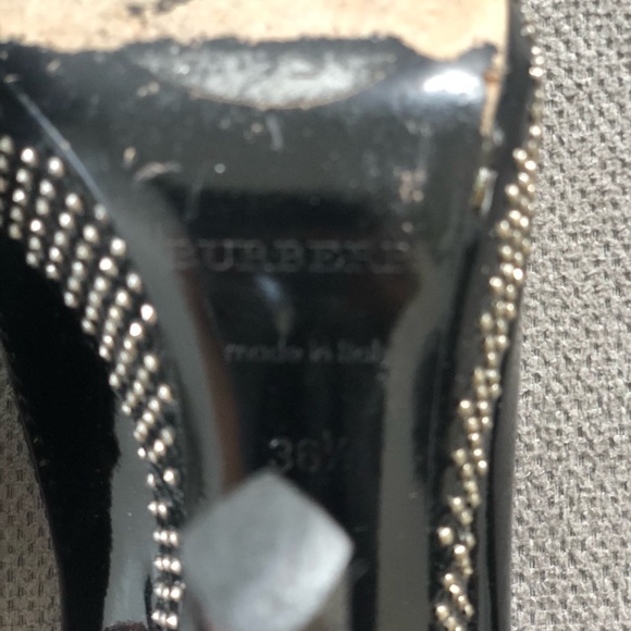 Authentic Patent Leather Burberry Studded Heels - Picture 3 of 4